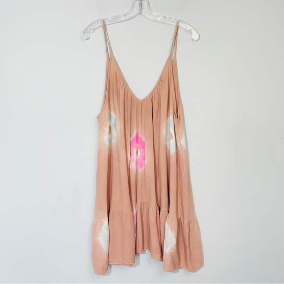 9seed St Tropez Solstice Tie Dye Dress Tiered Beachwear Cotton Gauze Boho Sun OS - Picture 7 of 16
